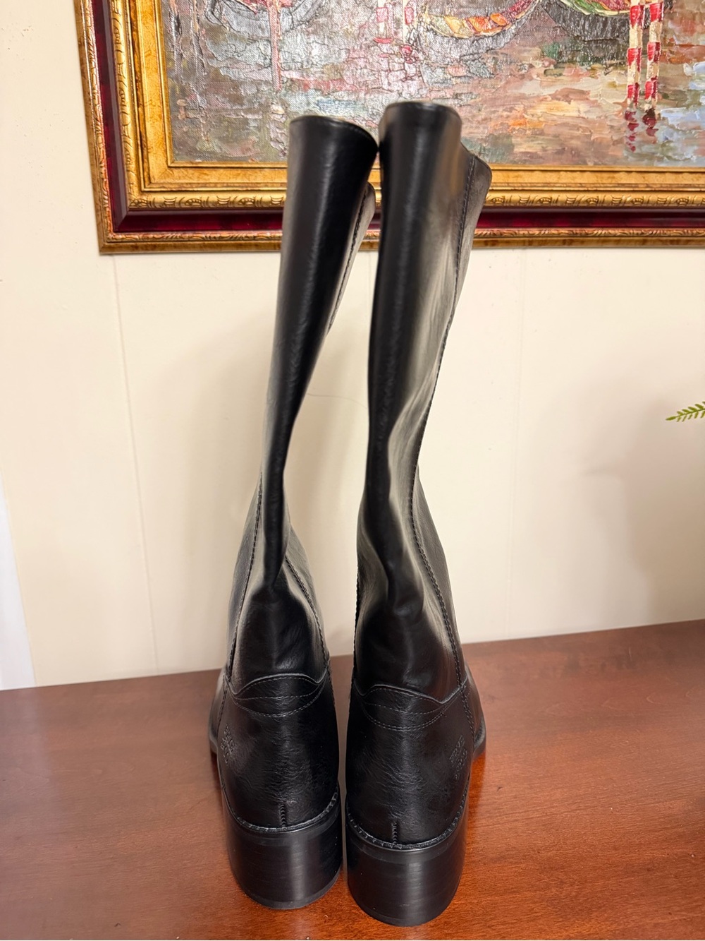 Frye & Co. Miranda 14 Wide Calf Black vegan Tall Boots Size 8.5 NWOT - Picture 5 of 10